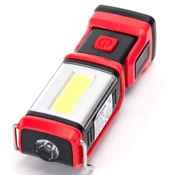 Latarka lampka 200 lm COB o mocy 3W na 3xAA przenośna lampa robocza