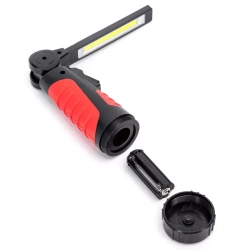 Latarka 200 lm COB o mocy 3W na 3 baterie AA przenośna lampa robocza