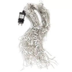 Zewnętrzne lampki sople przepływ 300 LED 15x0,4M Ciepłe