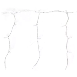 Zewnętrzne lampki sople przepływ 300 LED 15x0,4M Ciepłe