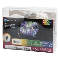 Wąż led 15mb 300 led RGBY Φ10mm z zasilaczem 8 funkcji