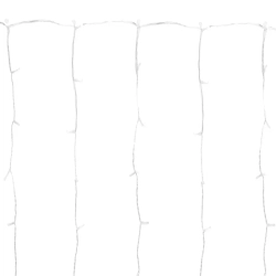 Kurtyna świetlna 0.9x1.8m 180 ciepłych led na 10 paskach z zasilaczem