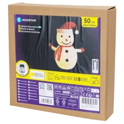 Bałwanek 0.7m składana dekoracja ogrodowa z pilotem na 3xAA ciepły - zdjęcie 8