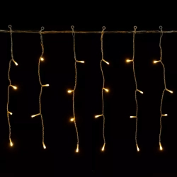 Kurtyna świetlna 20x0.4m 400 ciepłych lampek w 100 soplach 8 trybów