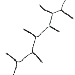 Lampki choinkowe 6 zwisów po 1.8m 108 białe ciepłe led na 3 baterie AA