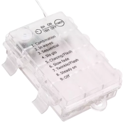 Lampki choinkowe 6 zwisów po 1.8m 108 białe ciepłe led na 3 baterie AA