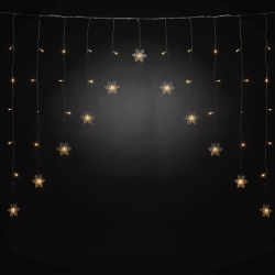 Zewnętrzna Kurtyna świetlna 11 zimnych śnieżynek 1.5x1.2m