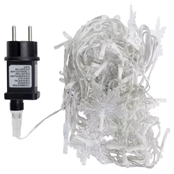 Zewnętrzna Kurtyna świetlna 11 zimnych śnieżynek 1.5x1.2m