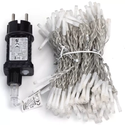 Zewnętrzna Kurtyna świetlna 1.5x1.2m 192LED zimna lampek w 16 soplach