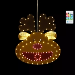 Renifer led świecąca zawieszka z pozytywką i pilotem na baterie 3xAA