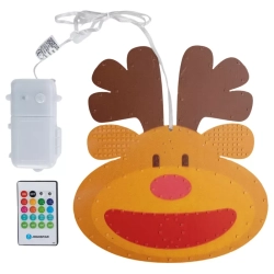 Renifer led świecąca zawieszka z pozytywką i pilotem na baterie 3xAA