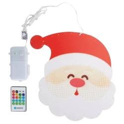 Mikołaj led świecąca zawieszka z pozytywką i pilotem na baterie 3xAA