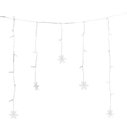 Kurtyna świetlna 11 śnieżynek RGBY 1.5x1.2m 8 trybów z zasilaczem