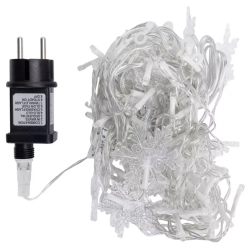 Kurtyna świetlna 11 śnieżynek RGBY 1.5x1.2m 8 trybów z zasilaczem