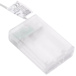 Szarfa choinkowa 5m na baterie AA czerwona w gwiazdki do oplatania