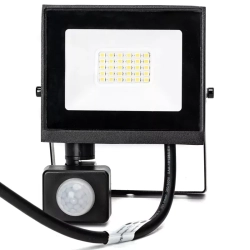 Naświetlacz 20W 1800lm halogen LED z czujnikiem PIR 6500K zimny IP65