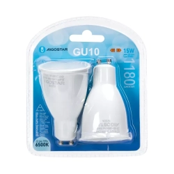 Żarówka 15W GU-10 1180lm biała zimna fi50x80mm kąt 100° opak. 2 szt.
