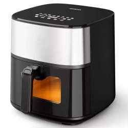 Frytkownica beztłuszczowa Ava Pro 2000W AIR Fryer 8L czarna z oknem