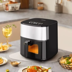 Frytkownica beztłuszczowa Ava Pro 2000W AIR Fryer 8L czarna z oknem