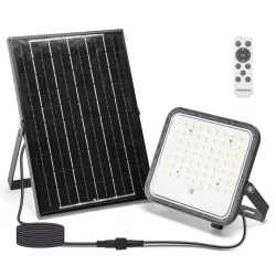 Halogen solarny LED 100W CCT zestaw lampa pilot panel + kabel 2m