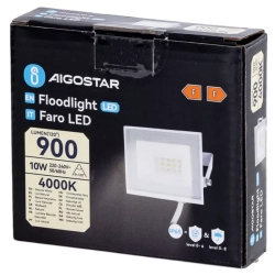 Halogen naświetlacz Led 10W/230V 900lm slim IP65 neutralny 4000K
