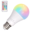 Żarówka LED A60 E27 8W RGB+3000K 806lm kolorowa i ciepła z pilotem IR