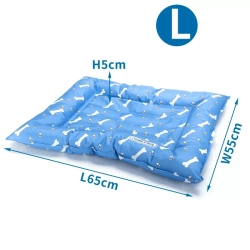 Mata chłodząca L 65x55cm dla psa lub kota żelowa z nadrukiem w kostki