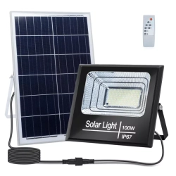 Naświetlacz solarny LED z panelem słonecznym 100W 1100lm 6500K IP67