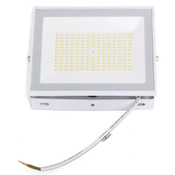 Halogen led 100W barwa zimna 6500K 9000lm w białej obudowie IP65