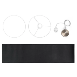 Modna Lampa wisząca z tkaniny Czarna E27