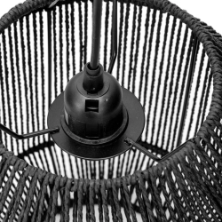 Ażurowa Lampa wisząca Czarna E27